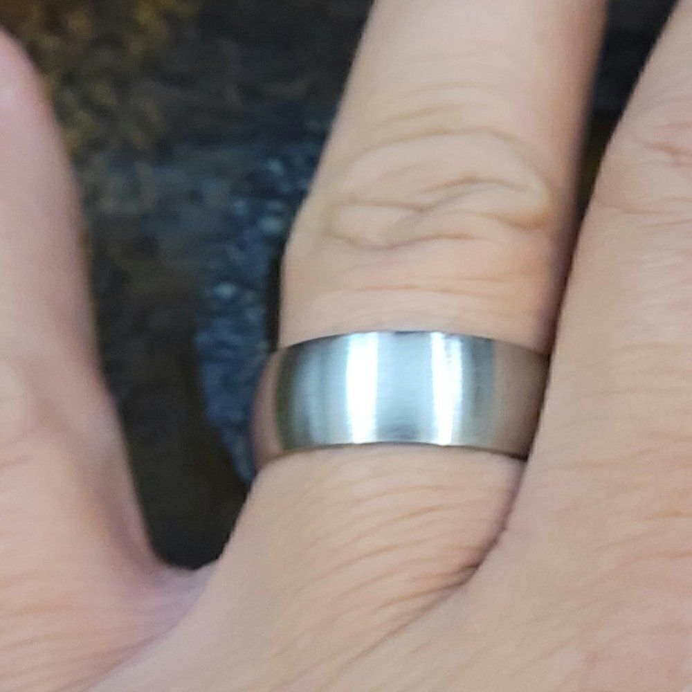 Men's Silver wedding Ring Band - Silver Wedding Ring For Guys - Picture 2 of 8